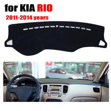 Автомобильный коврик для приборной панели RKAC, коврик для KIA RIO 2011-2014 лет, левосторонний коврик для приборной панели, чехлы для приборной панели, наклейки на приборную панель автомобиля 2024 - купить недорого