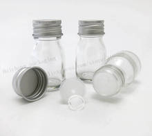 20 x 30ml empty Refillable clear glass bottles containers with insert and aluminum screw neck cap 2024 - buy cheap