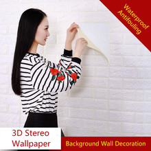 JD-papel tapiz 3d de pared sólida, decoración de azulejos, Fondo de pared, dormitorio, sala de estar, autoadhesivo, anticolisión para niños 2024 - compra barato