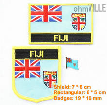 2016 Novos Patches Para Vestuário Ropa Parches Fiji Bandeira Patch ferro Em Remendos-100% de Garantia de Qualidade Bordado + Free grátis 2024 - compre barato