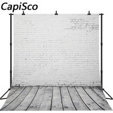 Capisco Brick Wall Wooden Floor Photography Backgrounds Photophone For Food Pet Baby Shower Newborn Photocall Backdrops Studio 2024 - buy cheap