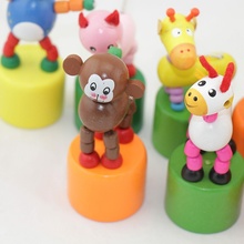 Hot Sale Children Baby Funny Wooden Toys Developmental Multi-colored Swing Animals Toys Wooden Puppet Toy 2024 - buy cheap