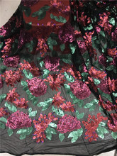 Французский чистая ткань с блестками цветок вышитые Тюль Ткань JRB-82625 африканская французская кружевная ткань высокого качества 2024 - купить недорого