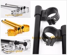 CNC 43mm Riser Clip-Ons handlebars Lift handle bar Fork Tube One Pair Black/Gold/Silver Motorcycle Hand Bar Clip Ons Clipon 2024 - buy cheap