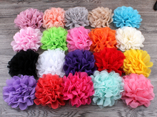 5pcs/lot 4.7" 20colors Fluffy Chiffon Mesh Lace Flowers For Children Hair Accessories Artificial Fabric Flowers For Headbands 2024 - buy cheap