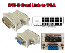 10PCS DVI-D Dual Link male 24+1 to VGA female adapter wholesale free shopping 2024 - buy cheap