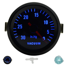 2" 52MM Universal Vacuum Car Gauge 0-30 InHg Meter Auto Blue LED 2024 - buy cheap