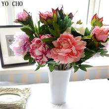 [3 pcs/lot) (2 flower heads)Free shipping 2014 top sellers New high quality big decorative flowers peony bouquet silk flower 2024 - buy cheap
