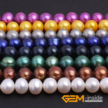 Pearl: 8-9mm Natural Freshwater Pearl Beads Strand 15" DIY Loose Beads For Bracelet Or Necklace Making Beads Wholesale ! 2024 - buy cheap