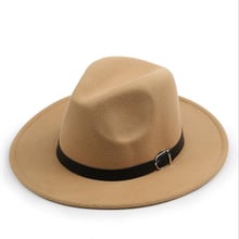 chapeu feutre Design Women's Chapeu Feminino Fedora Hat For Laday Wide Brim Sombreros Jazz Church Cap Panama Fedora top hat 2024 - compre barato