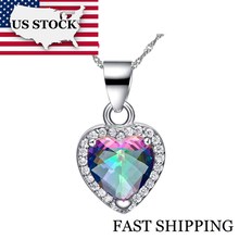 Ожерелье с кулоном в виде сердца, серебристого цвета 2024 - купить недорого