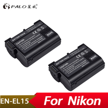 Palo 2 uds 2500mAh EN-EL15 ENEL15 es EL15 decodificado de batería de la cámara para Nikon DSLR D600 D610 D800 D800E D810 D7000 D7100 D7200 2024 - compra barato