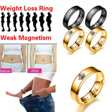 2018 Fashion Jewelry Magnetic Therapy Surface Healthcare Weight Loss Her King His Queen Ring Stainless Steel Rings For Women Men 2024 - buy cheap