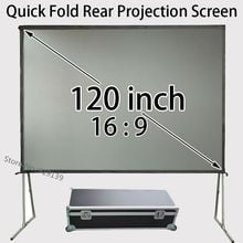 Wholesale Quick Install Rear Projection Screen 120inch 16:9 HDTV Projector Screens For Natural Clear Image 2024 - buy cheap