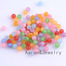 100pcs Mixed Round Frosted Acrylic Spacer Beads Ball For jewelry making 8mm YKL0363X-8 2024 - buy cheap