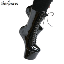Sorbern 20Cm Hoof Heelless Ankle Boots For Women Platform Shoes Cosplay Unisex Dragqueen Booty Extreme High Heels Vamp Cos Shoes 2024 - buy cheap