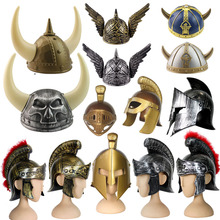 Capacete de cosplay de esparta, adereços de halloween, adulto, vestível, guerreiro romano, herói, plástico, brinquedo muito vendido 2024 - compre barato