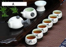 10pcs/set Snow glaze tea sets,6 tea cups and 1 tea pot, ChineseTravel Kung Fu teaset. hot sales of Ceramic tea set.Coffee cup 2024 - buy cheap