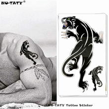 Nu-TATY жесткая черная леопардовая временная татуировка боди-арт флэш-стикер татуировки s 17*10 см Водонепроницаемая поддельная тату-наклейка для стайлинга автомобиля 2024 - купить недорого