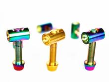 M5x25mm Ti/Golden/Rainbow GR5 Titanium Bolt With Barrel Nut For Bicycle fastener 2024 - buy cheap