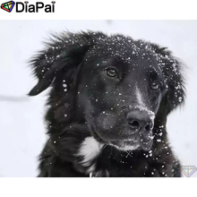 DIAPAI Diamond Painting "Animal dog snow" Cross Stitch Custom Photo Diamond Embroidery Square Round Drill Home Decor A25353 2024 - buy cheap