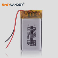 402035 3.7V 300mAh Lithium Polymer li ion Rechargeable Battery cells For Mp3 MP4 MP5 GPS mobile dash cam Smart Watch SmartBand 2024 - buy cheap