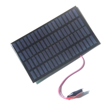 Bueshui-Módulo de Panel policristalino de 18V y 2,5 W, célula Solar + pinza de cocodrilo, Sistema Solar artesanal para batería de 12V, Epoxy194x120MM 2024 - compra barato