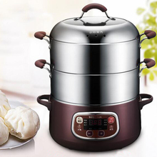 3 Layers Electric Food Steamer Stainless Steel Saucepan Time Scheduling Multi-function Chafing Dish DZG-A80A1 2024 - buy cheap