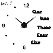 hot sale  wall clock modern design reloj de pared quartz watch large decorative clocks europe living room acrylic 3d sticker 2024 - buy cheap