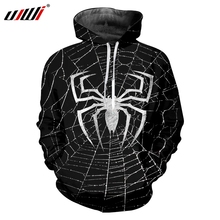 UJWI 3D Animal New Man Pullover Printed Spider Web Clothing Free Shipping Personality Big Size 5XL Mens Hoodies  2024 - buy cheap