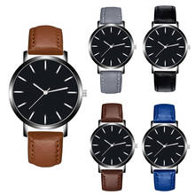 reloj hombre 2018 Best Sell Watch Men Leather Band Quartz Round WristWatches Business Simple relogio masculino erkek kol saati 2024 - buy cheap