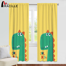 Miracille Cartoon Living Room Curtains Dinosaur Printed Curtain For Kids Bedroom Cute Blackout Window Treatment Drapes 1/2pcs 2024 - buy cheap