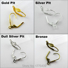 Free Shipping (30Pcs=1Lot ! ) Earring Hooks Leaves Lever Back Splitring Earring Gold Silver Bronze Plated For Jewelry Making 2024 - buy cheap