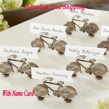 (75 Pieces/Lot) Party Decorations gift of "Le Tour" Bicycle Place Card Holders For Antique wedding favors and guest name holder 2024 - buy cheap