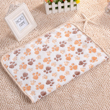 40x60cm Dog Bed Mats Soft Flannel Fleece Paw Foot Print Warm Pet Blanket Sleeping Beds Cover Mat For Small Medium Dogs Cat 2024 - buy cheap