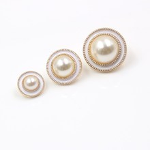 Pearl Metal Button Sweater Coat Decoration Buttons Accessories DIY 10Pcs/Lot A-181204-447 2024 - buy cheap