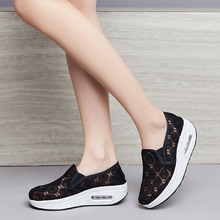 Sapatos baixos para mulheres, tênis casual plataforma respirável para mulheres, tênis feminino, sem cadarço 2024 - compre barato