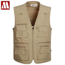 New Summer Zipper Travels Vests Breathable Mesh Vest L-5XL Photographer Weskit Sleeveless Thin Jacket with Many Pocket Wholesale 2024 - buy cheap
