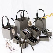1pc high quality Mysterious gray gift box beloved Valentine's Day paper gift bag Creative wedding jewelry box Packing 2024 - buy cheap