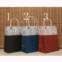 20 Uds bolsa de regalo de papel kraft con asa bolsas de joyería Festival regalo de boda cumpleaños suministros de envoltura de paquete 27x21x11cm 2024 - compra barato