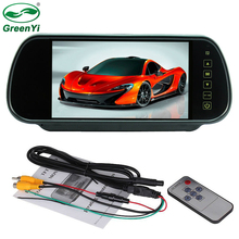 HD7 inch TFT Color LCD Screen 7" Car Rearview Mirror Monitor With 2 Video Input Available For VCD/DVD/GPS/CAMERA 2024 - buy cheap