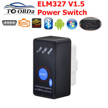 Leitor de chip obd2 elm327 v1.5, scanner de ferramenta de diagnóstico com bluetooth j18., interruptor de alimentação liga/desliga 12v obdii elm 327. 2024 - compre barato