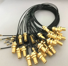 100 pc 17 cm RP-SMA Pin hembra a IPX u fl conector IPEX RF Cable Pigtail 1,13 de 1,13mm 2024 - compra barato