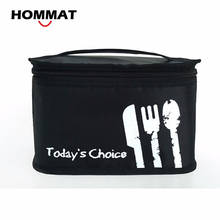 Black Thermal Insulated Lunch Bag for Kids School Lunch Boxs Carry Tote Bag Picnic Cooler Bag PE Foam Aluminum 2024 - buy cheap