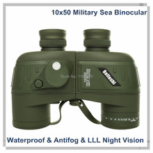 10x50 Green Binocular Telescope Fine Tuning  Sea Waterproof & Antifog telescope Lower Level Light LLL Night Vistion 2024 - купить недорого