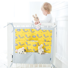 Bolsa de almacenamiento colgante para cama de bebé, organizador de cuna de algodón, bolsillo de juguete para juego de cama de bebé, 50x60cm 2024 - compra barato