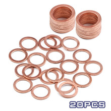 20Pcs/Pack Solid Copper Washer Flat Ring Gasket Sump Plug Oil Seal Fittings 10*14*1MM Washers Fastener Hardware Accessories 2024 - compre barato
