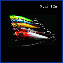 5pcs/lot 9cm/12g Popper Fishing Lure Hard Fishing Baits Top Water Lure Saltwater Fishing Lures for Pike Bass 2024 - buy cheap