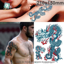 Arte corporal a prueba de agua tatuaje temporario para los hombres y las mujeres dragón dominante brazo patrón gran brazo flash del tatuaje etiqueta engomada del tatuaje LC2849 2024 - compra barato