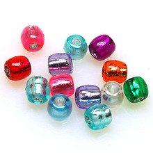 Beads,loose beads,7mm dump silver foiled Plastic Beads,random mixed color,sold of 1300pcs (Min Order $20) 2024 - buy cheap